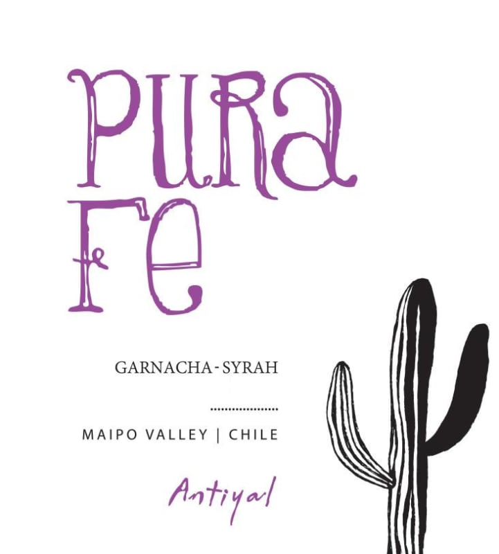 Antiyal Pura Fe Garnacha-Syrah 2015 Front Label