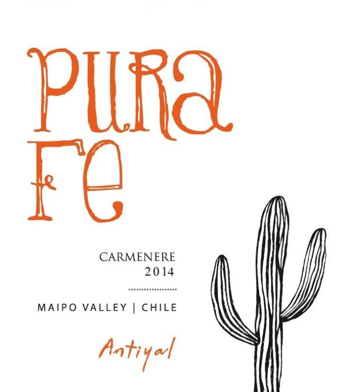 Antiyal Pura Fe Carmenere 2014 Front Label