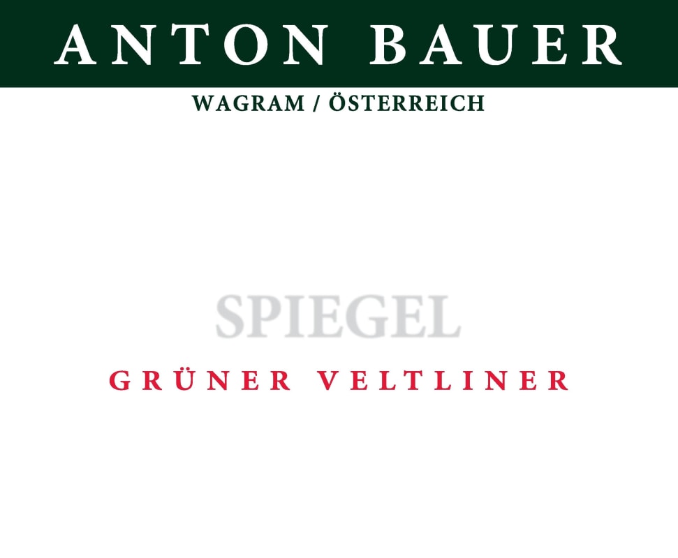 Anton Bauer Spiegel Gruner Veltliner 2014 Front Label