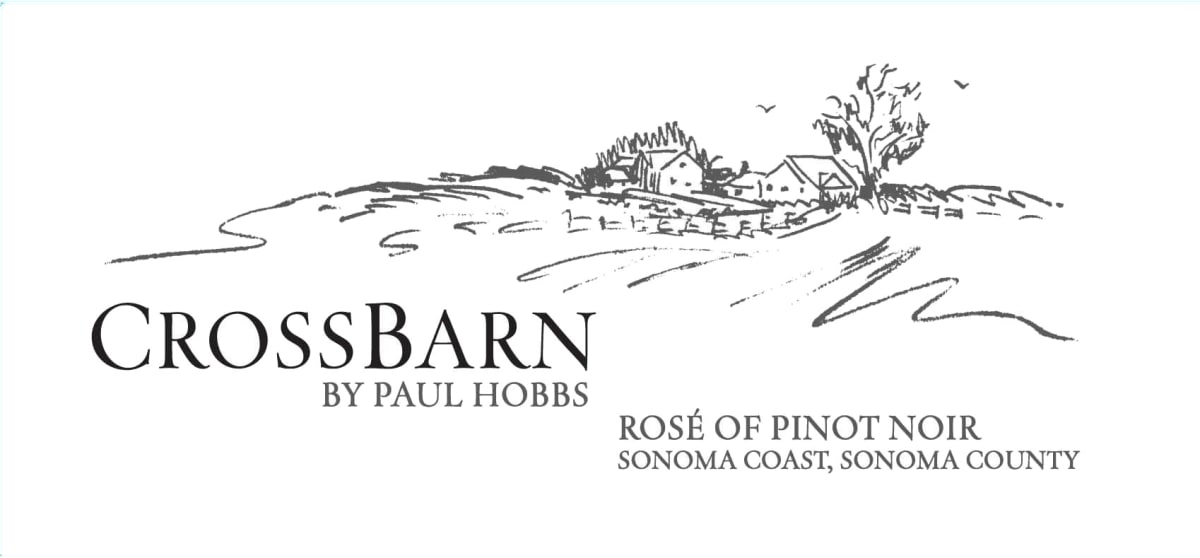 Crossbarn by Paul Hobbs Rose of Pinot Noir 2015 Front Label