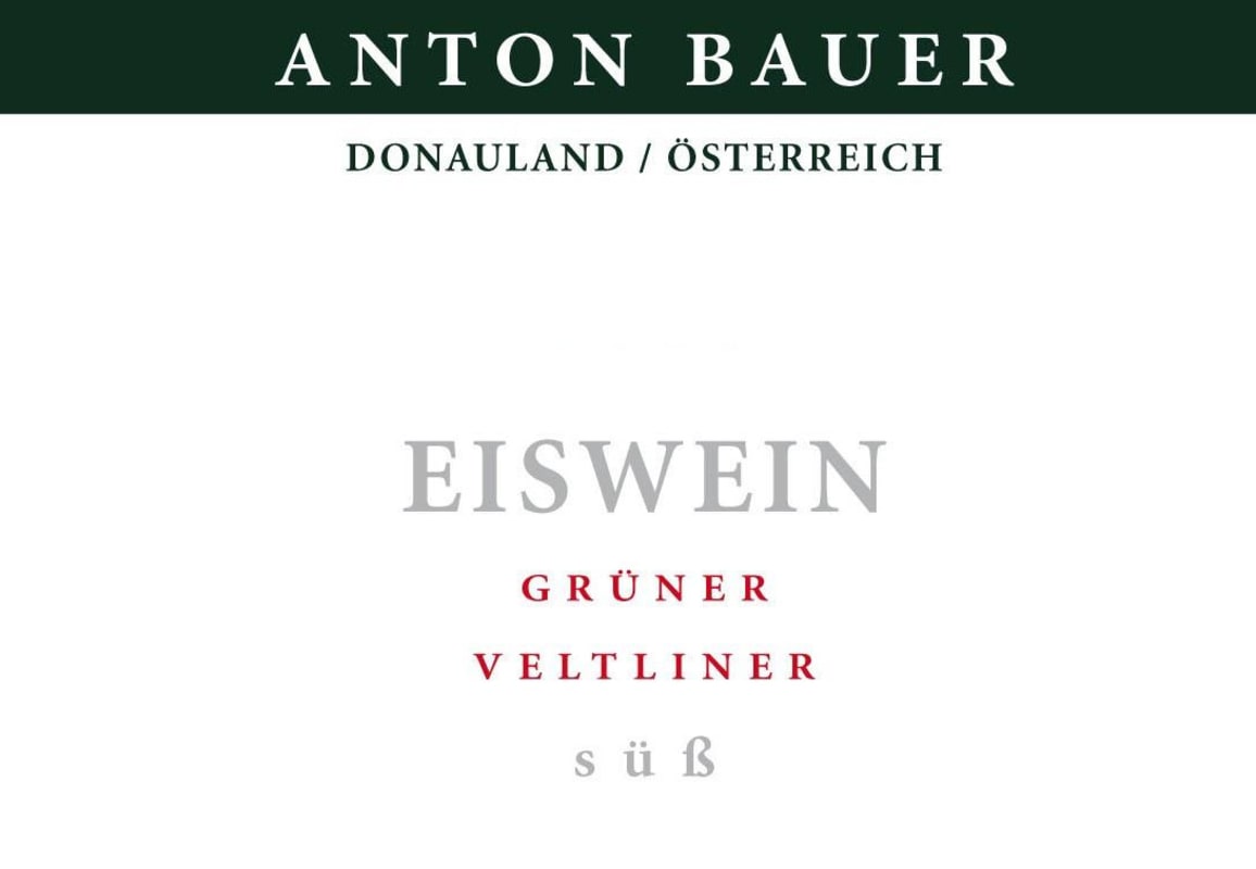 Anton Bauer Eiswein Gruner Veltliner 2013 Front Label