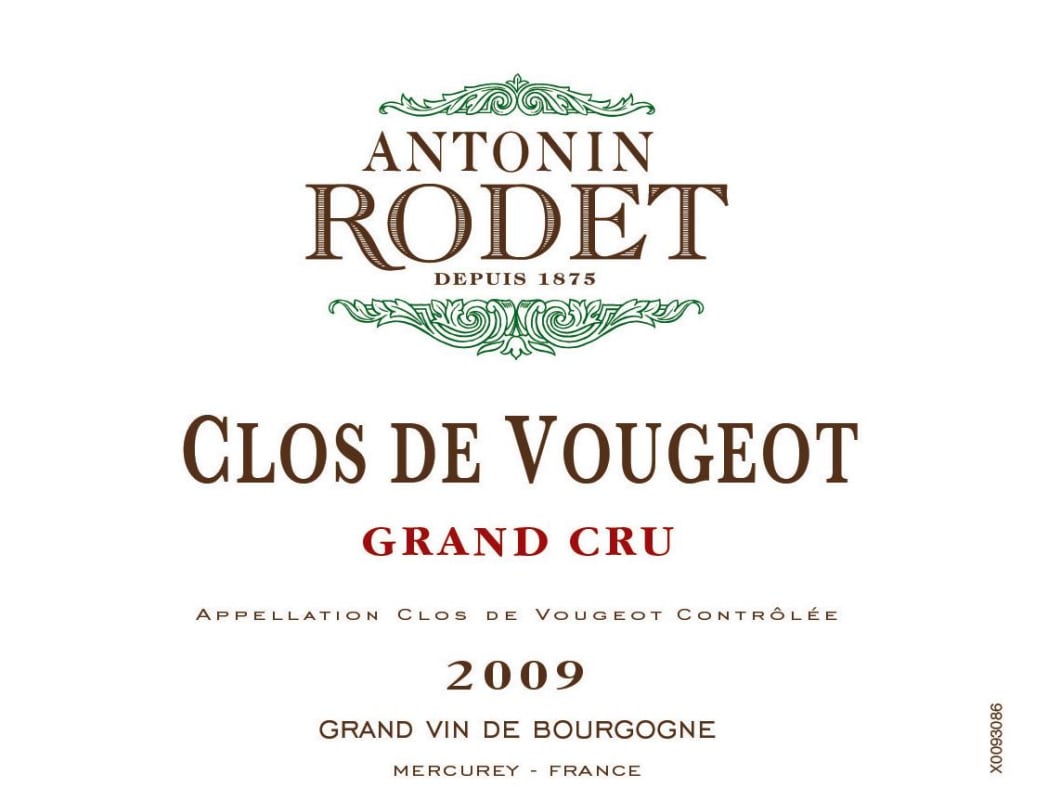 Antonin Rodet Clos de Vougeot Grand Cru 2009 Front Label