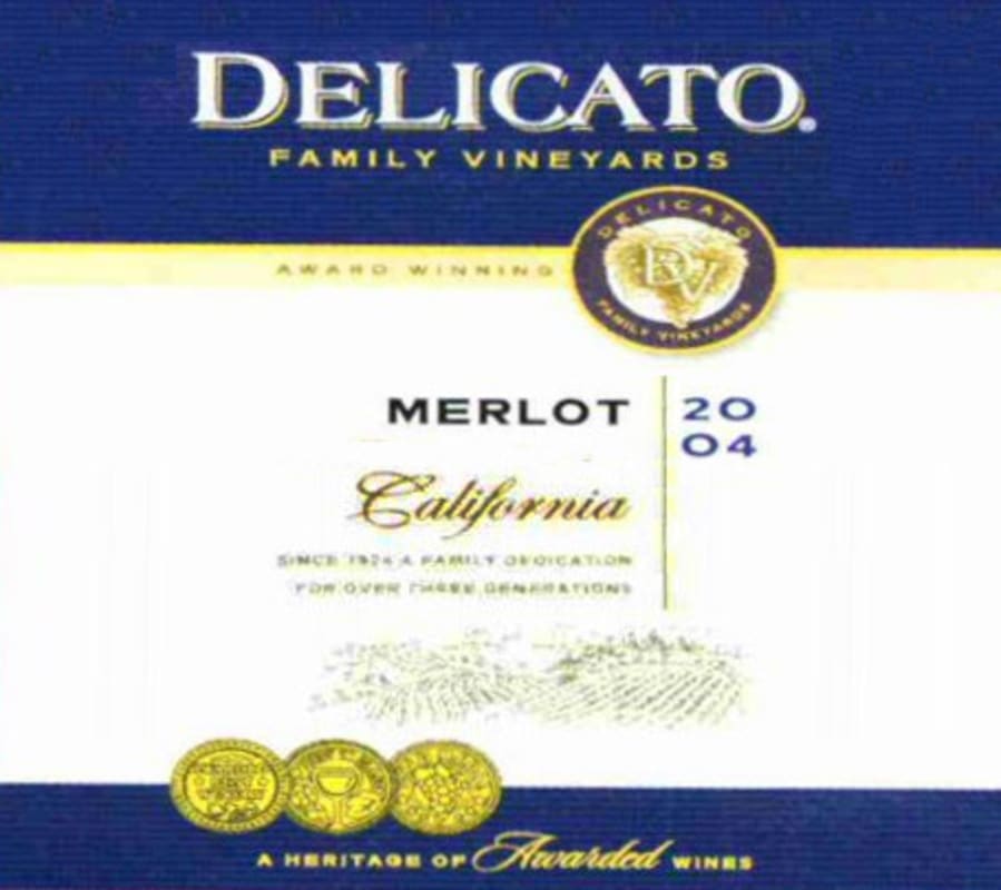 DFV Wines Merlot 2004 Front Label