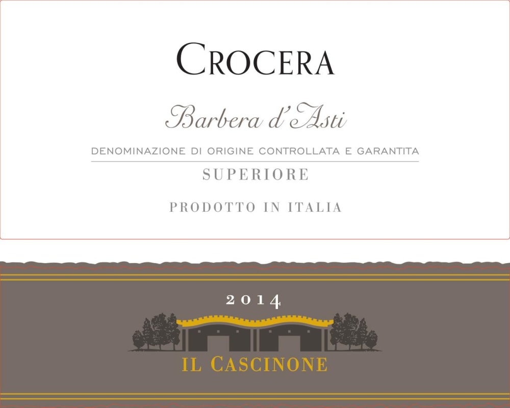 Il Cascinone Crocera Barbera D'Asti Superiore 2014 Front Label