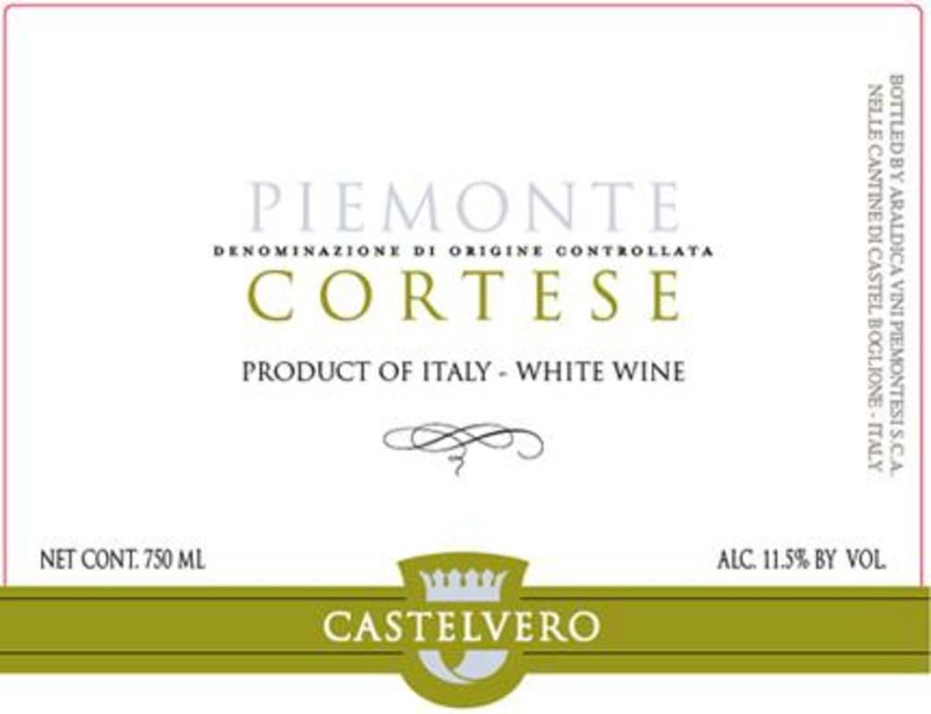 Castelvero Piemonte Cortese 2010 Front Label