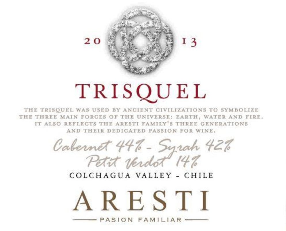 Aresti Trisquel Cabernet - Syrah - Petit Verdot 2013 Front Label