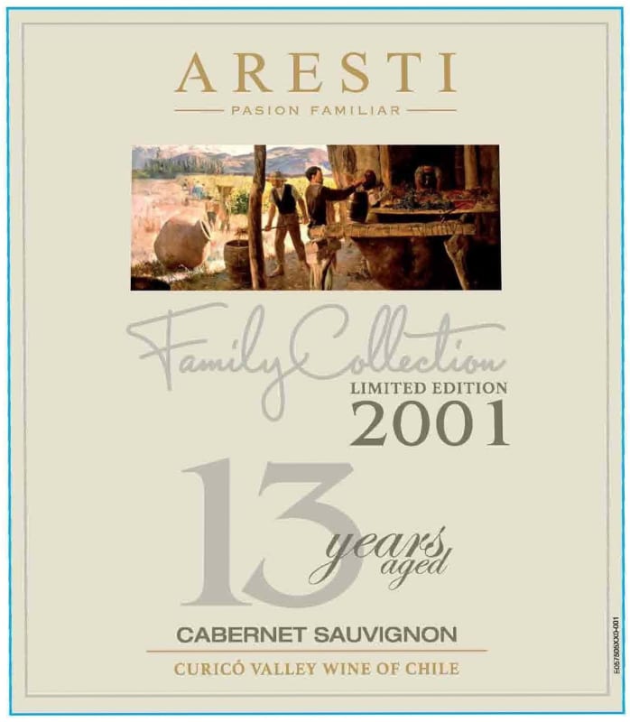 Aresti Family Collection Cabernet Sauvignon 2001 Front Label
