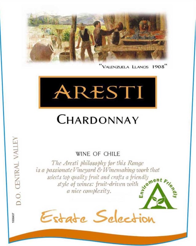 Aresti Estate Selection Chardonnay 2013 Front Label