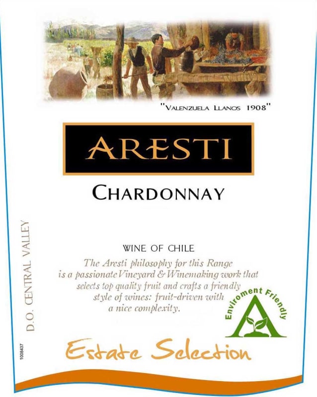 Aresti Estate Selection Chardonnay 2012 Front Label
