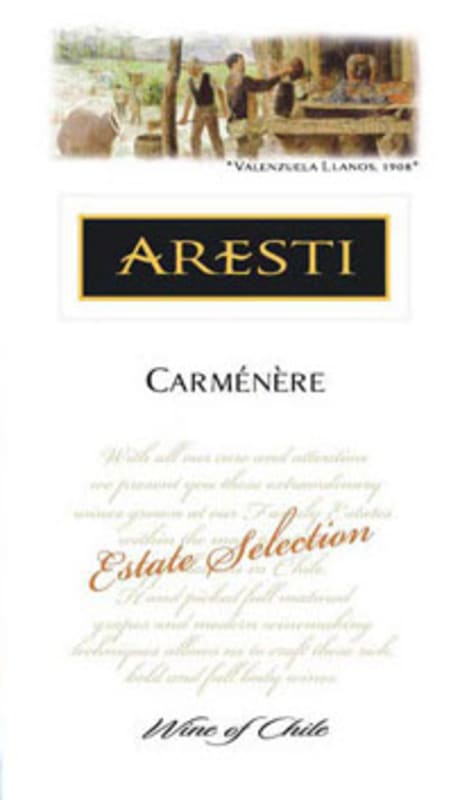 Aresti Estate Selection Carmenere 2011 Front Label