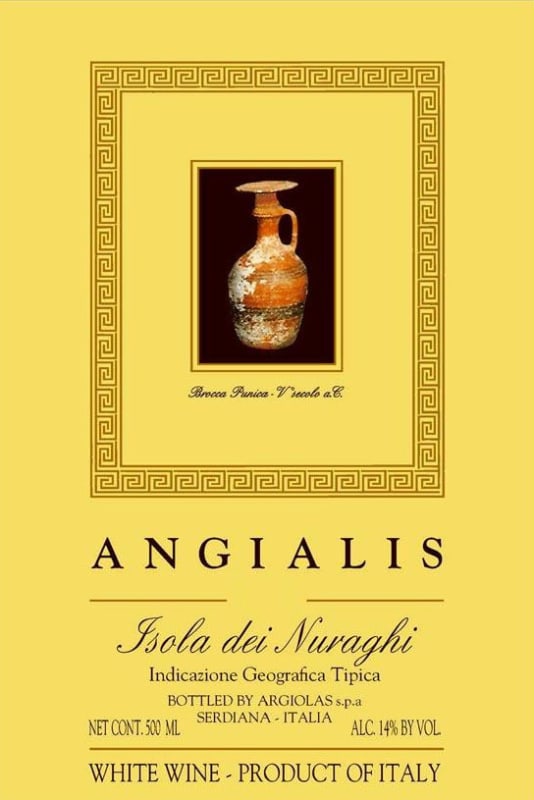 Argiolas Isola dei Nuraghi Bianco 2008 Front Label