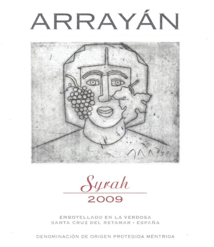 Arrayan Syrah 2009 Front Label