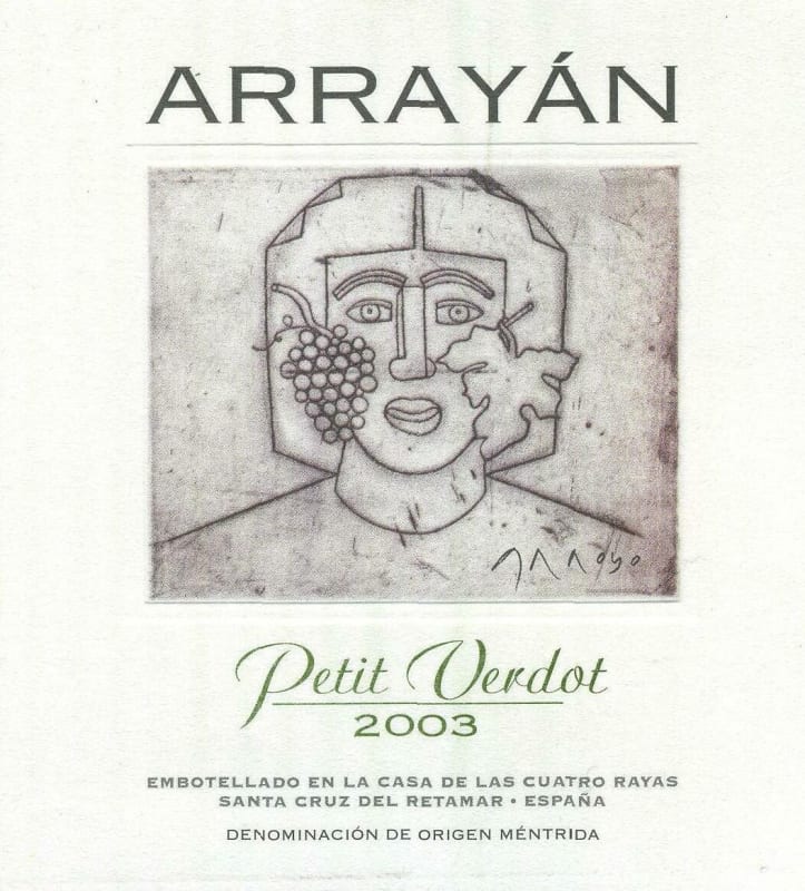 Arrayan Petit Verdot 2003 Front Label