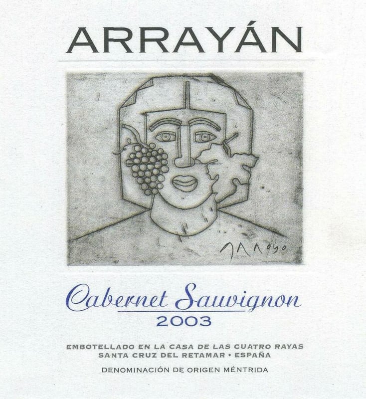 Arrayan Cabernet Sauvignon 2003 Front Label