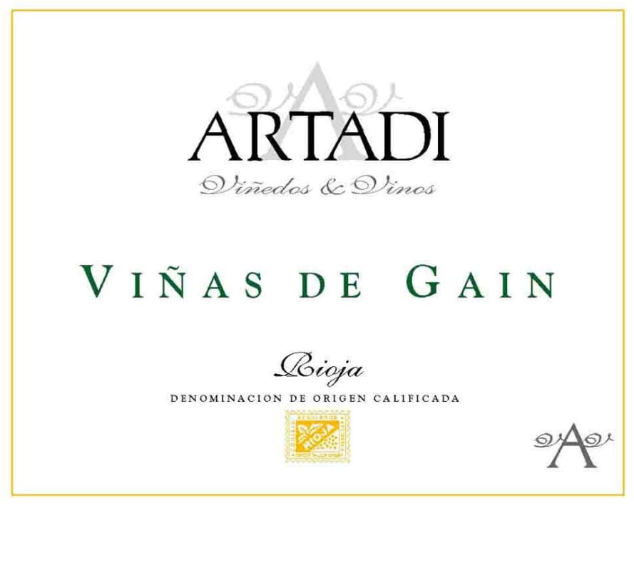 Artadi Vinas de Gain Blanco 2008 Front Label