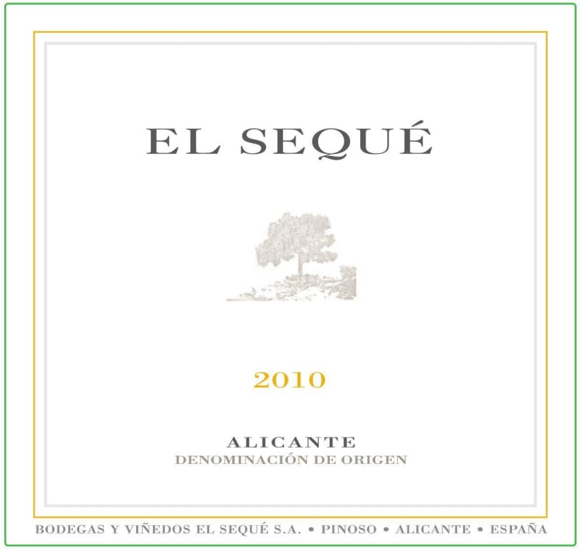 El Seque Alicante Tinto 2010 Front Label
