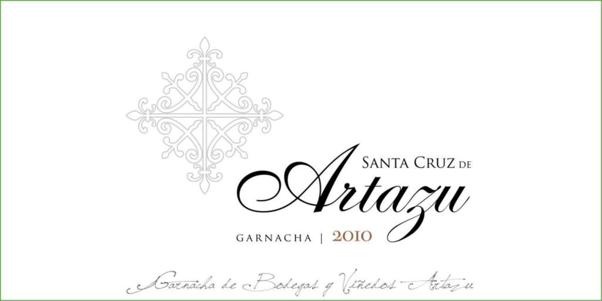 Artazu Santa Cruz de Artazu Garnacha 2010 Front Label