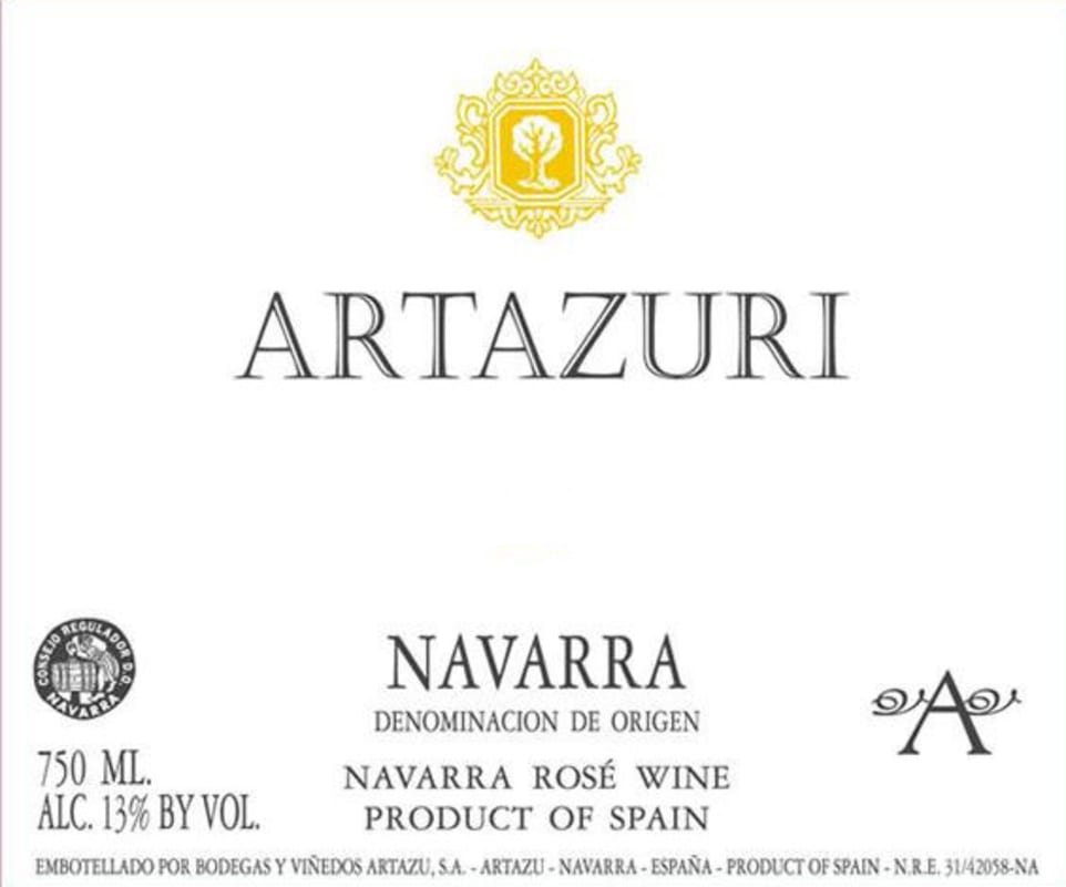 Artazu Artazuri Garnacha Rosado 2012 Front Label