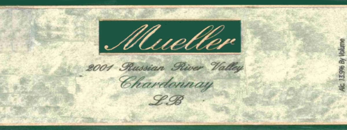 Mueller LB Chardonnay 2001 Front Label