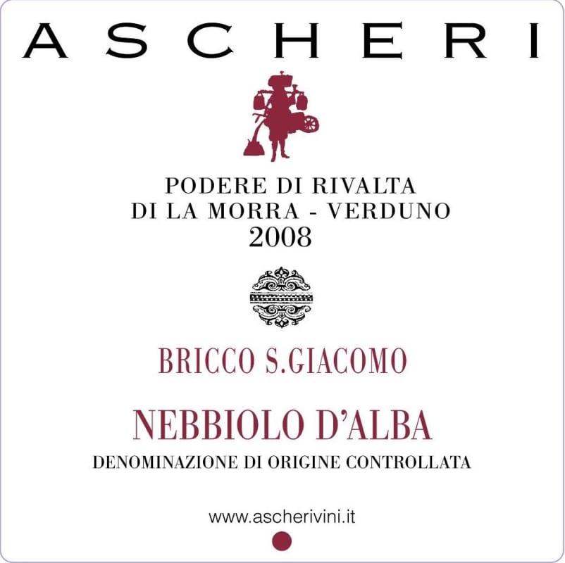 Ascheri Bricco S. Giacomo Nebbiolo d'Alba 2008 Front Label