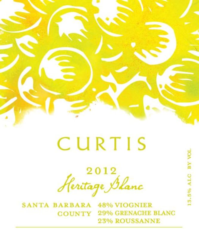 Curtis Heritage Blanc 2012 Front Label