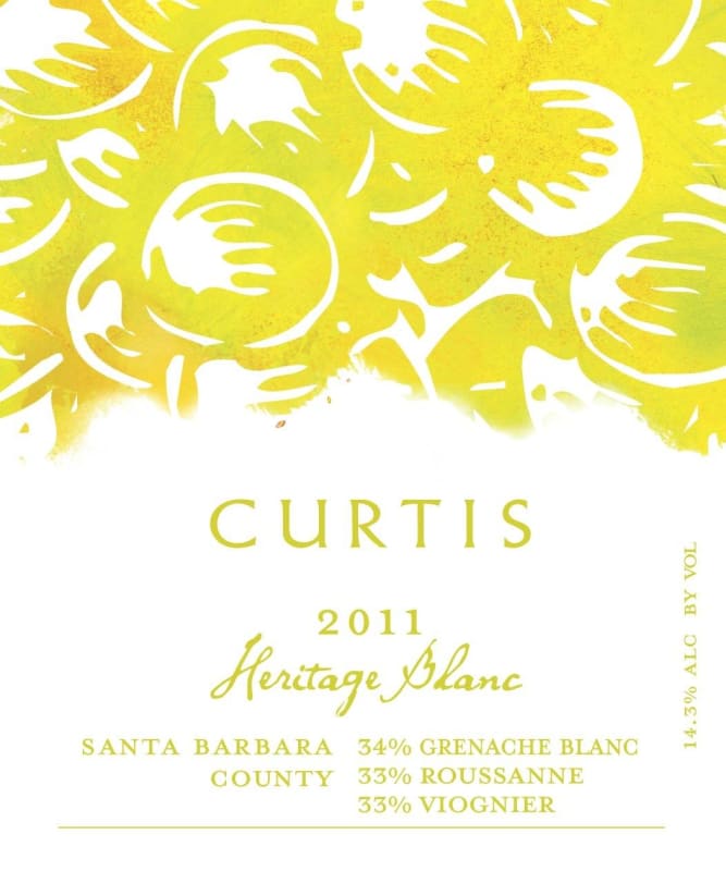 Curtis Heritage Blanc 2011 Front Label