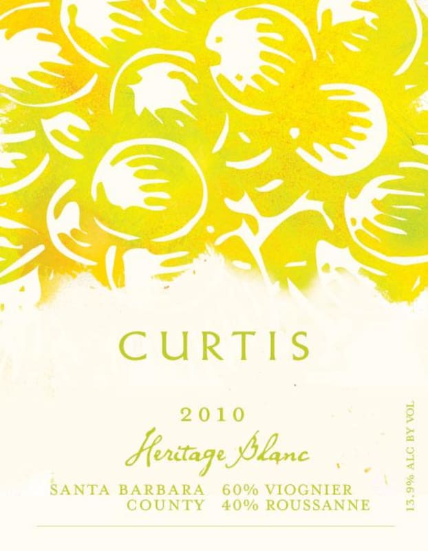 Curtis Heritage Blanc 2010 Front Label