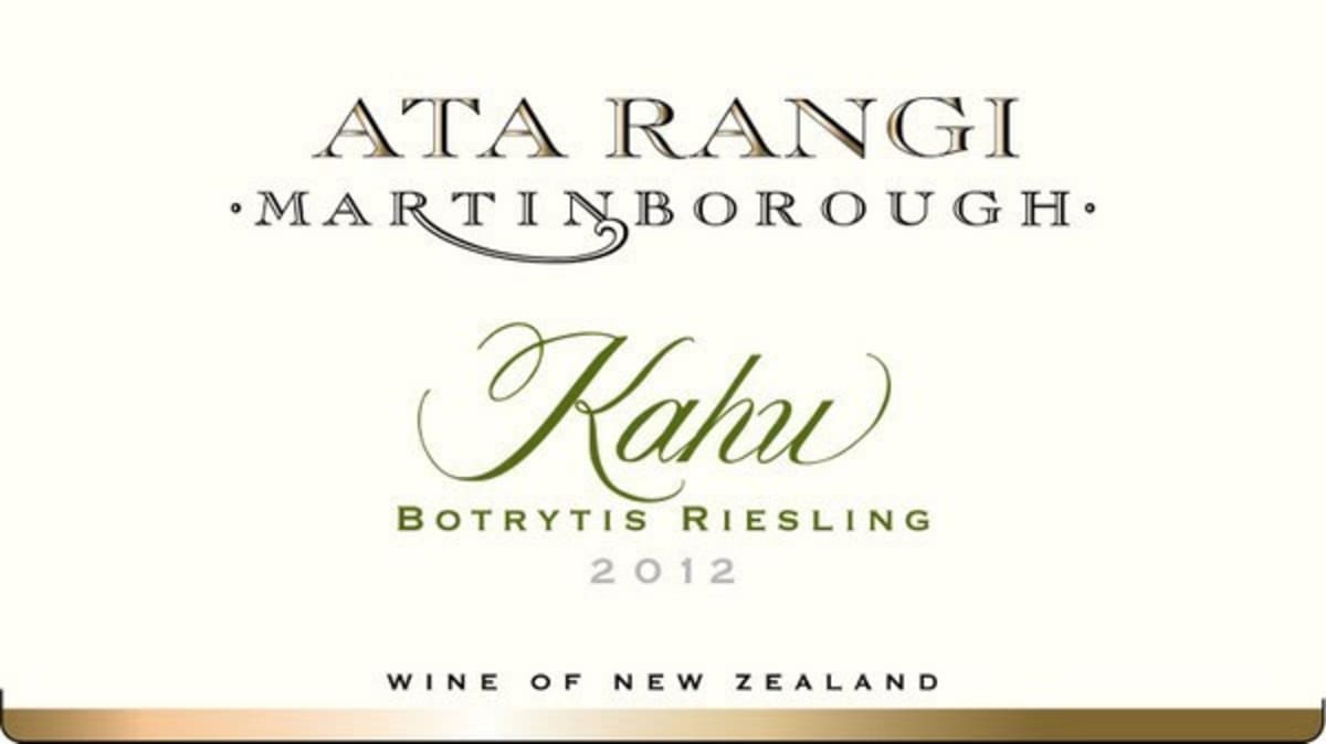Ata Rangi Martinborough Kahu Botrytis Riesling 2012 Front Label