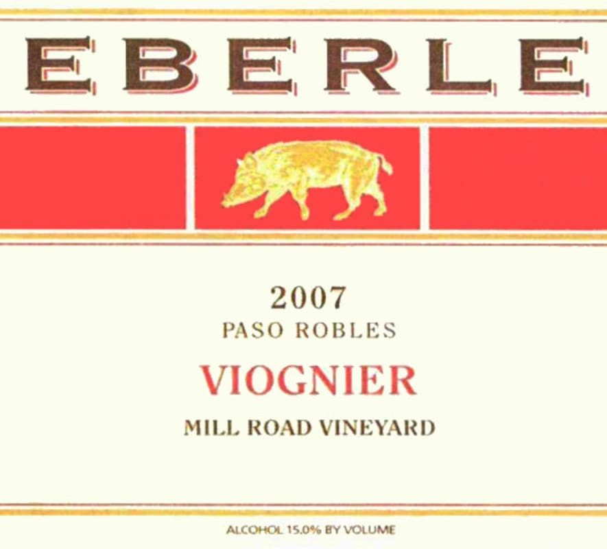Eberle Mill Road Vineyard Viognier 2007 Front Label