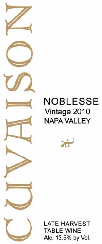 Cuvaison Noblesse Dessert Wine 2010 Front Label