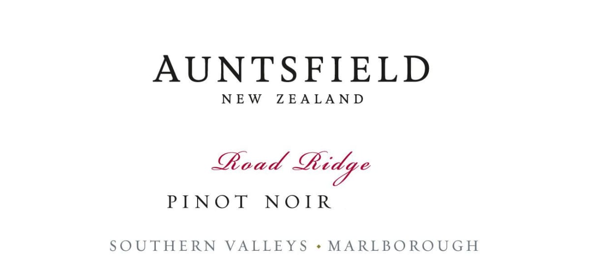 Auntsfield Estate Road Ridge Pinot Noir 2012 Front Label