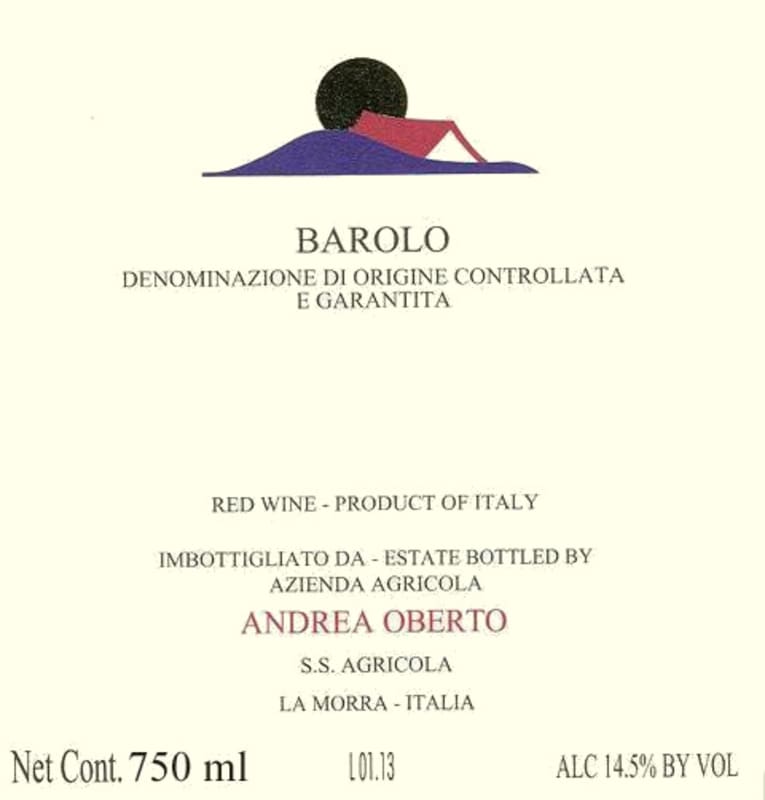 Andrea Oberto Barolo 2011 Front Label