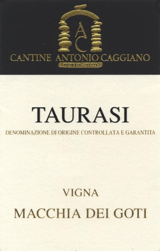 Cantine Caggiano Taurasi Macchia Dei Goti 2009 Front Label