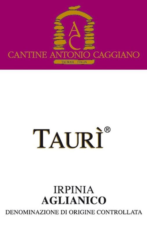 Cantine Caggiano Irpinia Tauri Aglianico 2014 Front Label