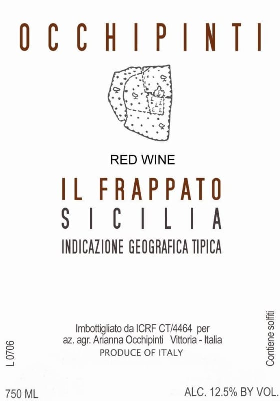 Arianna Occhipinti Il Frappato 2012 Front Label