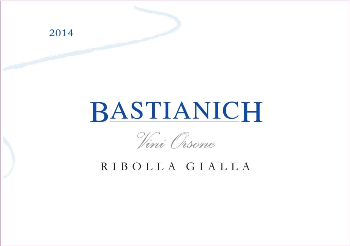 Bastianich Vigne Orsone Ribolla Gialla 2014 Front Label