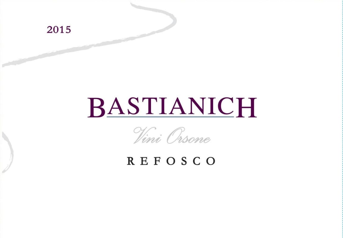 Bastianich Vigne Orsone Refosco 2015 Front Label