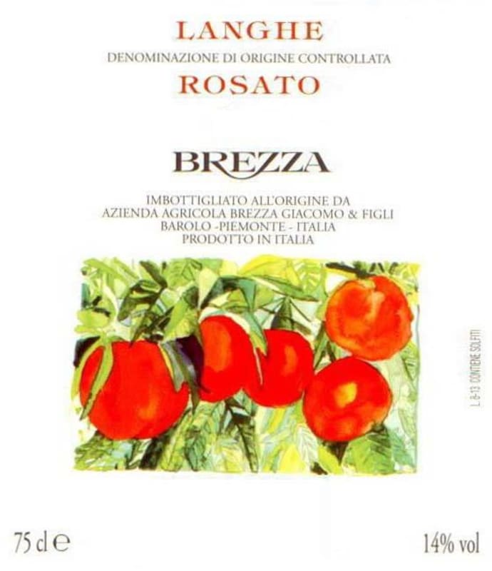 Brezza Langhe Rosato 2014 Front Label