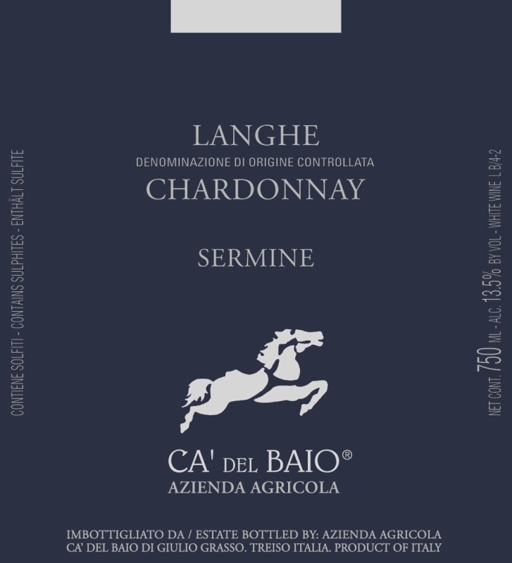 Ca' del Baio Sermine Chardonnay 2013 Front Label