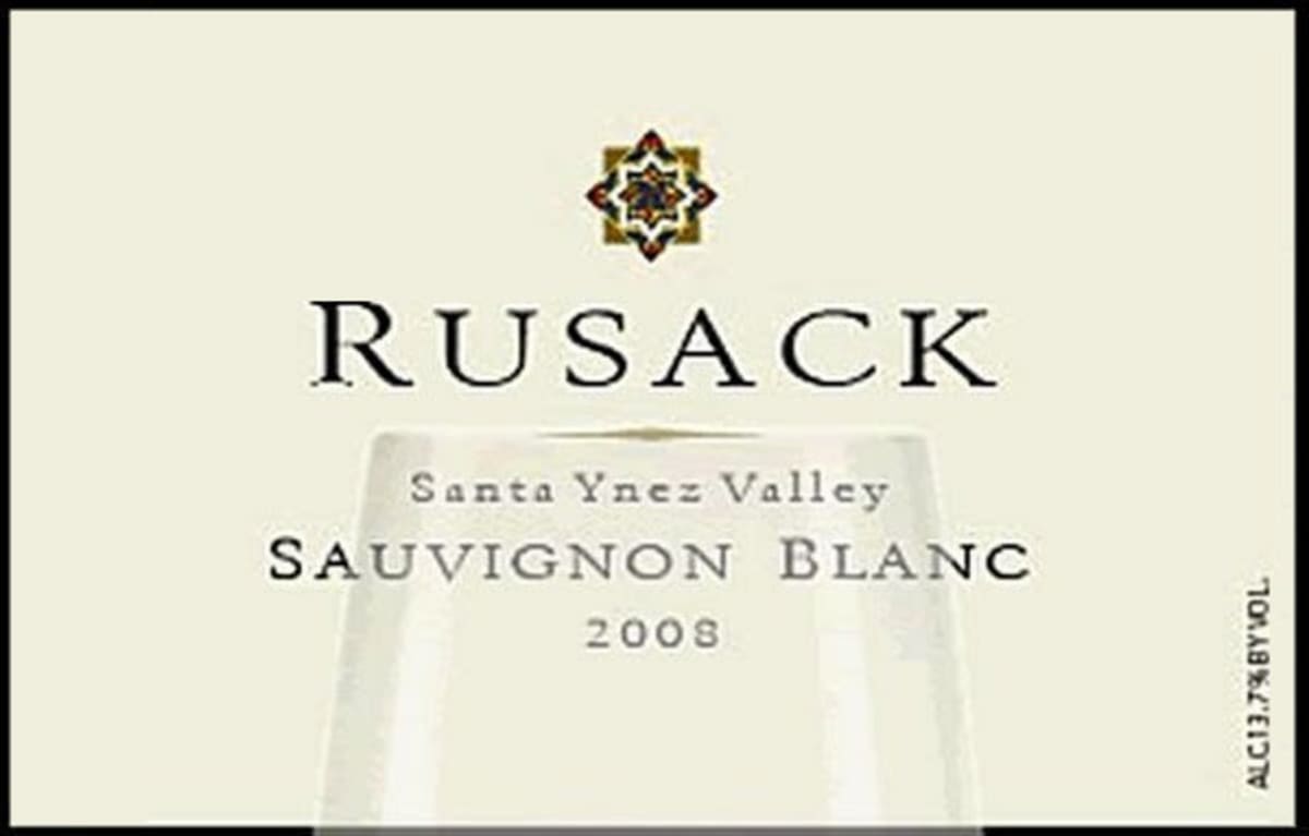 Rusack Sauvignon Blanc 2008 Front Label