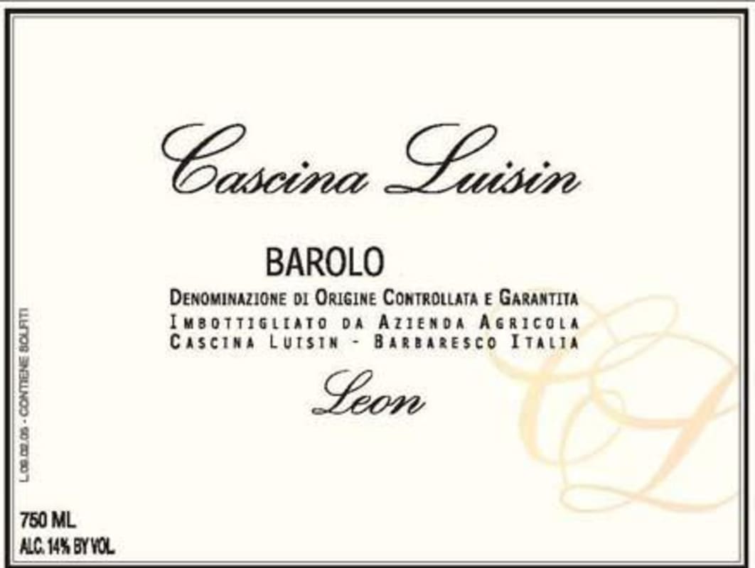 Cascina Luisin Barolo Leon 2008 Front Label