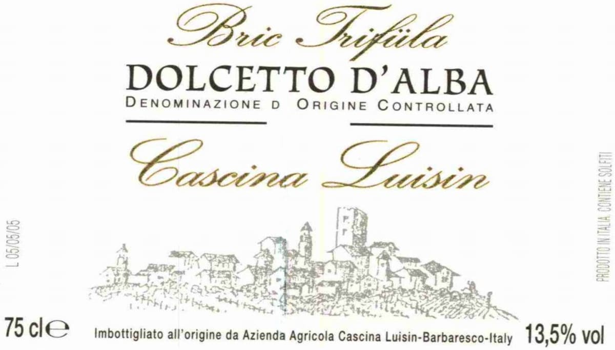 Cascina Luisin Dolcetto d'Alba Bric Trifula 2013 Front Label