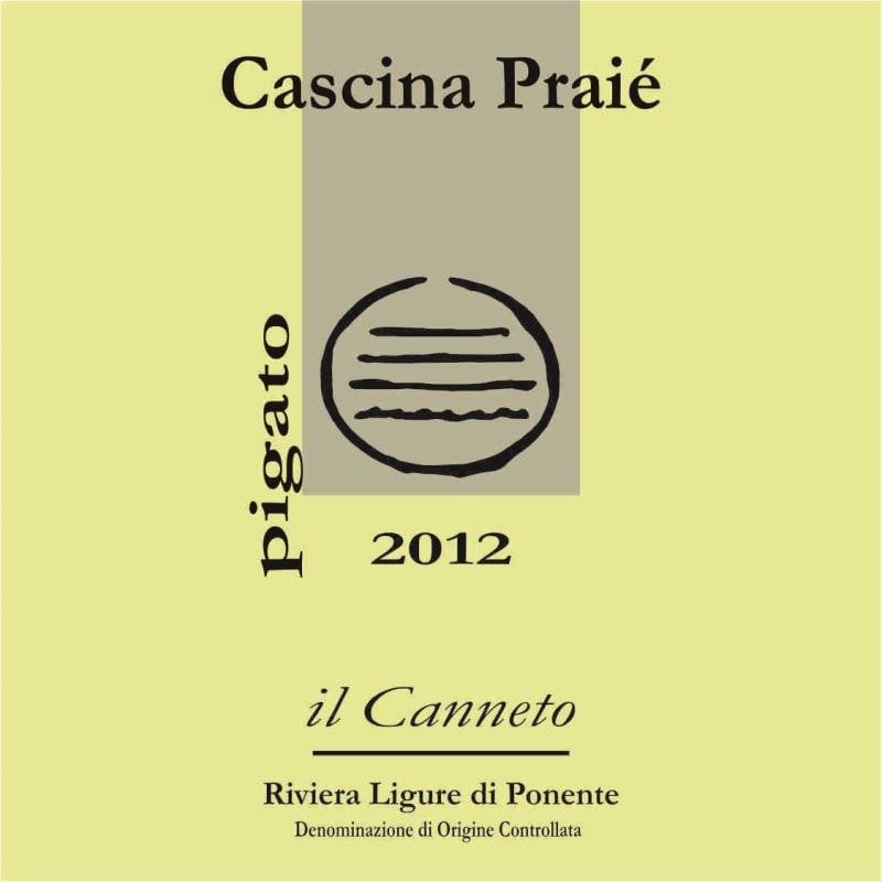 Cascina Praie Liguria Il Canneto Pigato 2012 Front Label