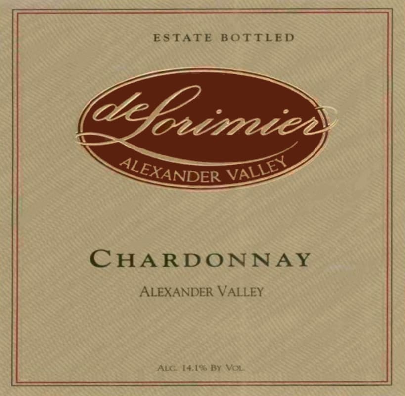 deLorimier Alexander Valley Chardonnay 2005 Front Label