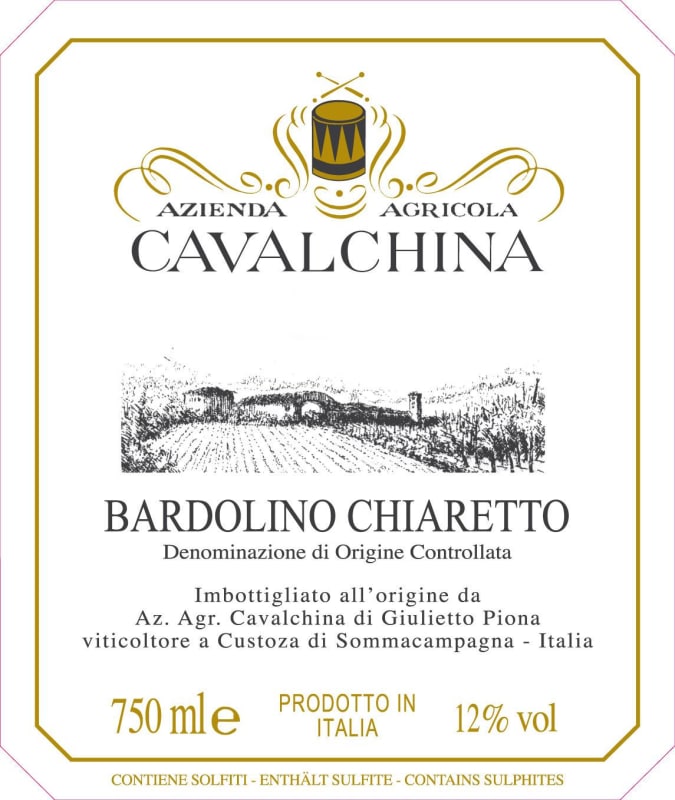 Cavalchina Bardolino Chiaretto 2015 Front Label