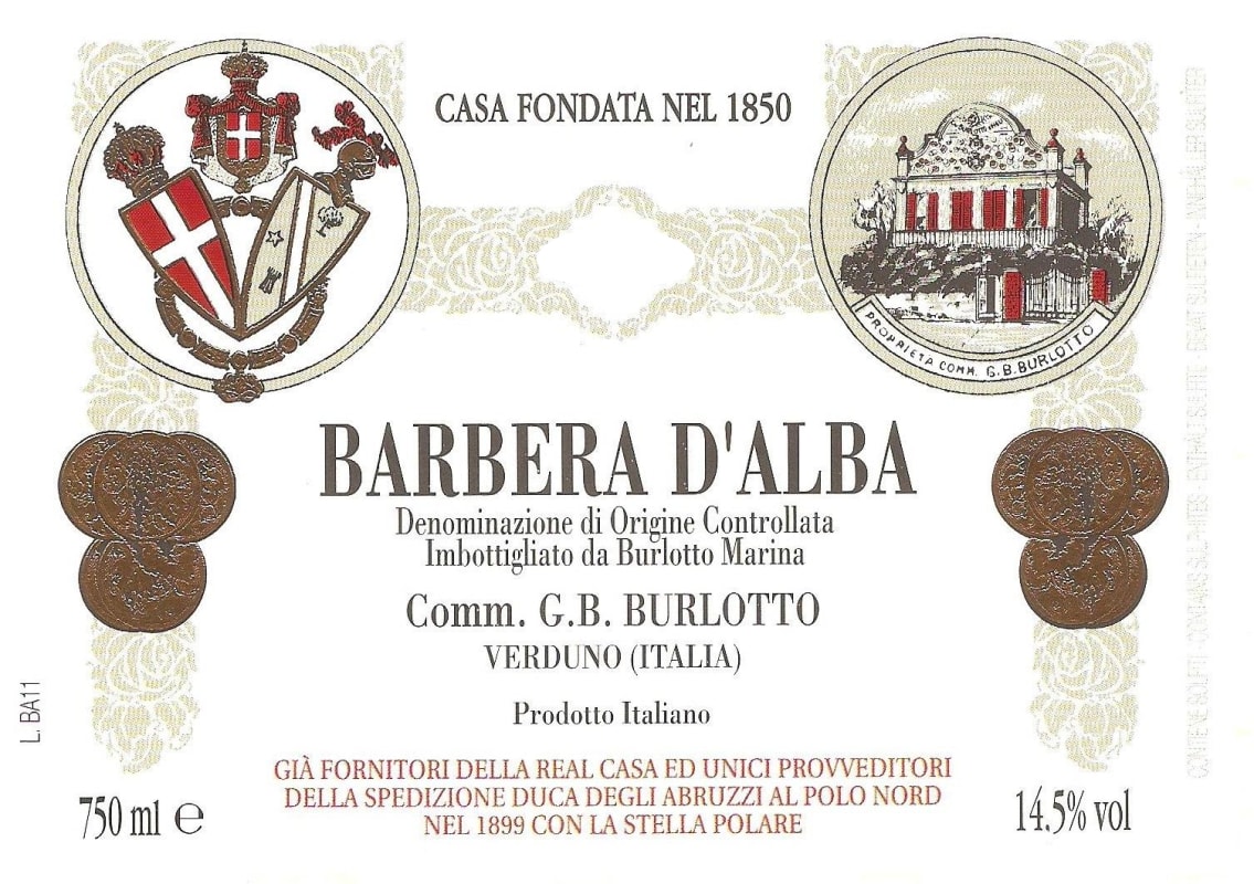 G.B. Burlotto Barbera d'Alba 2014 Front Label