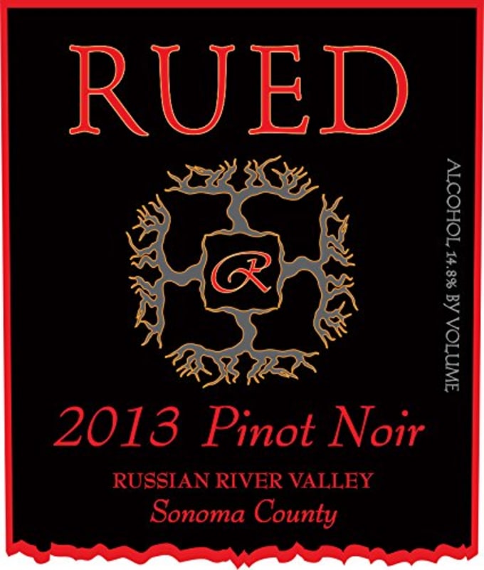 Rued Winery Pinot Noir 2013 Front Label
