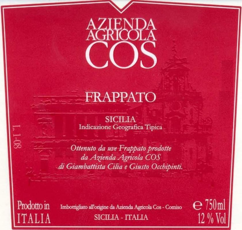 COS Frappato 2010 Front Label