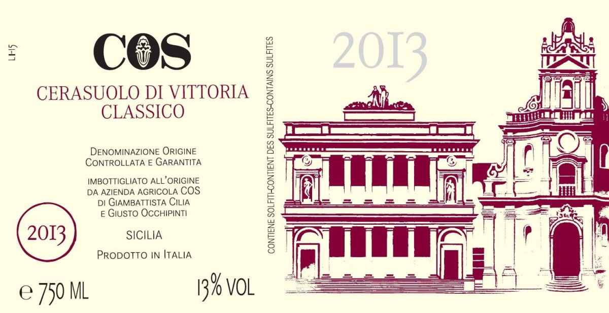 COS Cerasuolo di Vittoria Classico 2013 Front Label