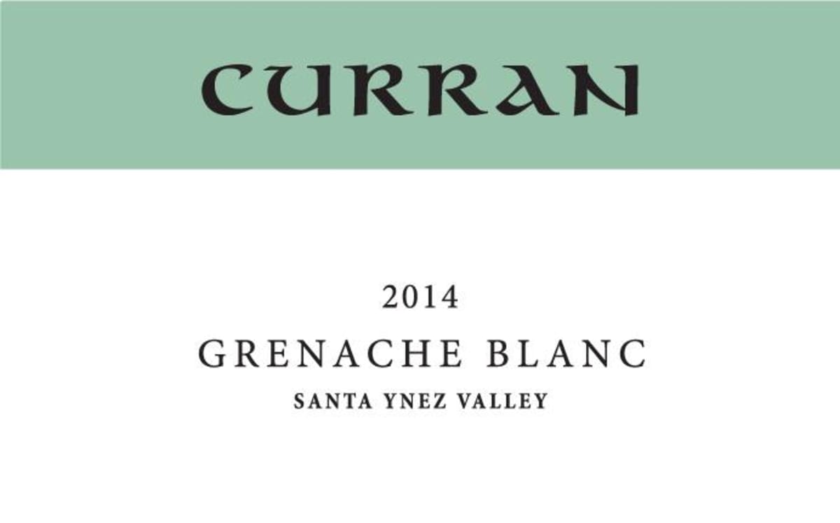 Curran Grenache Blanc 2014 Front Label